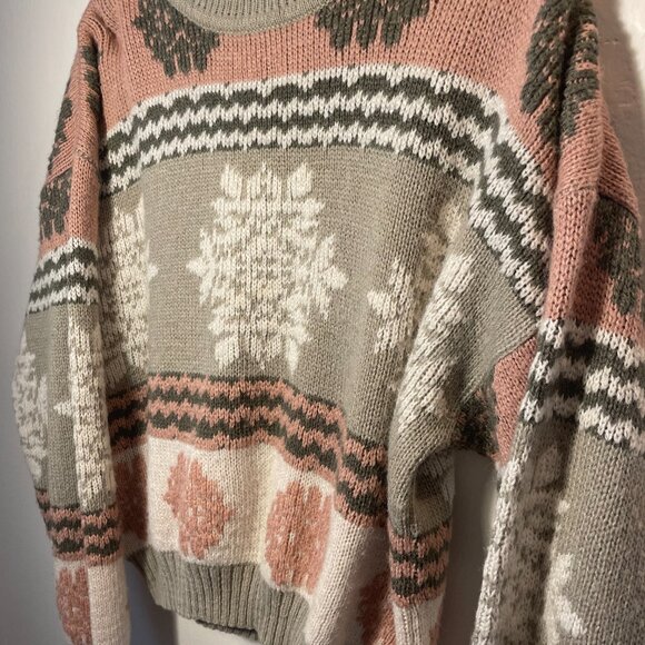 Vintage Tarazzia Acrylic Wool Blend Fair Isle Style Pullover Sweater - Picture 3 of 4